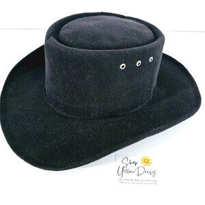 Black Western Express Cowboy Hat Made in Mexico sz L 《815》A